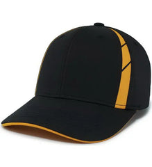 Pacific Headwear P303 Coolcore Sideline Snapback Cap - Black Gold - Black Gold / 7’’ - 7 7/8’’