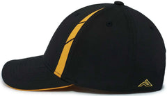 Pacific Headwear P303 Coolcore Sideline Snapback Cap - Black Gold - Black Gold / 7’’ - 7 7/8’’