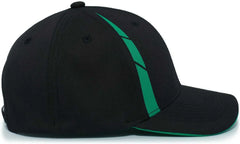 Pacific Headwear P303 Coolcore Sideline Snapback Cap - Black Kelly - Black Kelly / 7’’ - 7 7/8’’