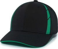 Pacific Headwear P303 Coolcore Sideline Snapback Cap - Black Kelly - Black Kelly / 7’’ - 7 7/8’’