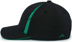 Pacific Headwear P303 Coolcore Sideline Snapback Cap - Black Kelly - Black Kelly / 7’’ - 7 7/8’’