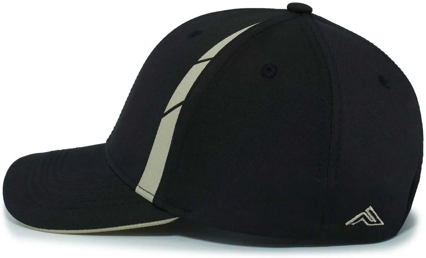 Pacific Headwear P303 Coolcore Sideline Snapback Cap - Black Vegas Gold - Black Vegas Gold / 7’’ - 7 7/8’’