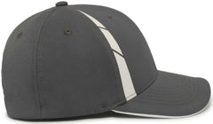 Pacific Headwear P303 Coolcore Sideline Snapback Cap - Graphite White - Dark Gray White / 7’’ - 7 7/8’’