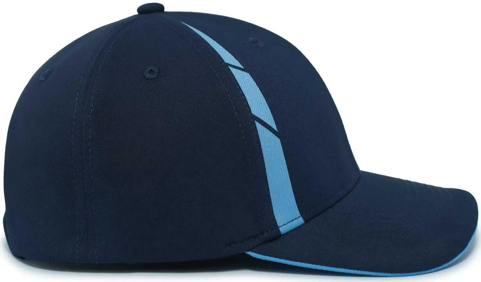 Pacific Headwear P303 Coolcore Sideline Snapback Cap - Navy Columbia Blue - Navy Columbia Blue / 7’’ - 7 7/8’’