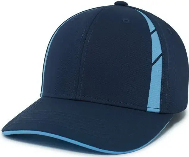 Pacific Headwear P303 Coolcore Sideline Snapback Cap - Navy Columbia Blue - Navy Columbia Blue / 7’’ - 7 7/8’’