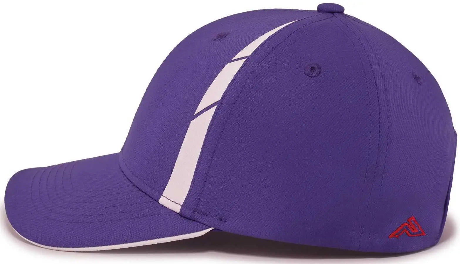 Pacific Headwear P303 Coolcore Sideline Snapback Cap - Purple White - Purple White / 7’’ - 7 7/8’’