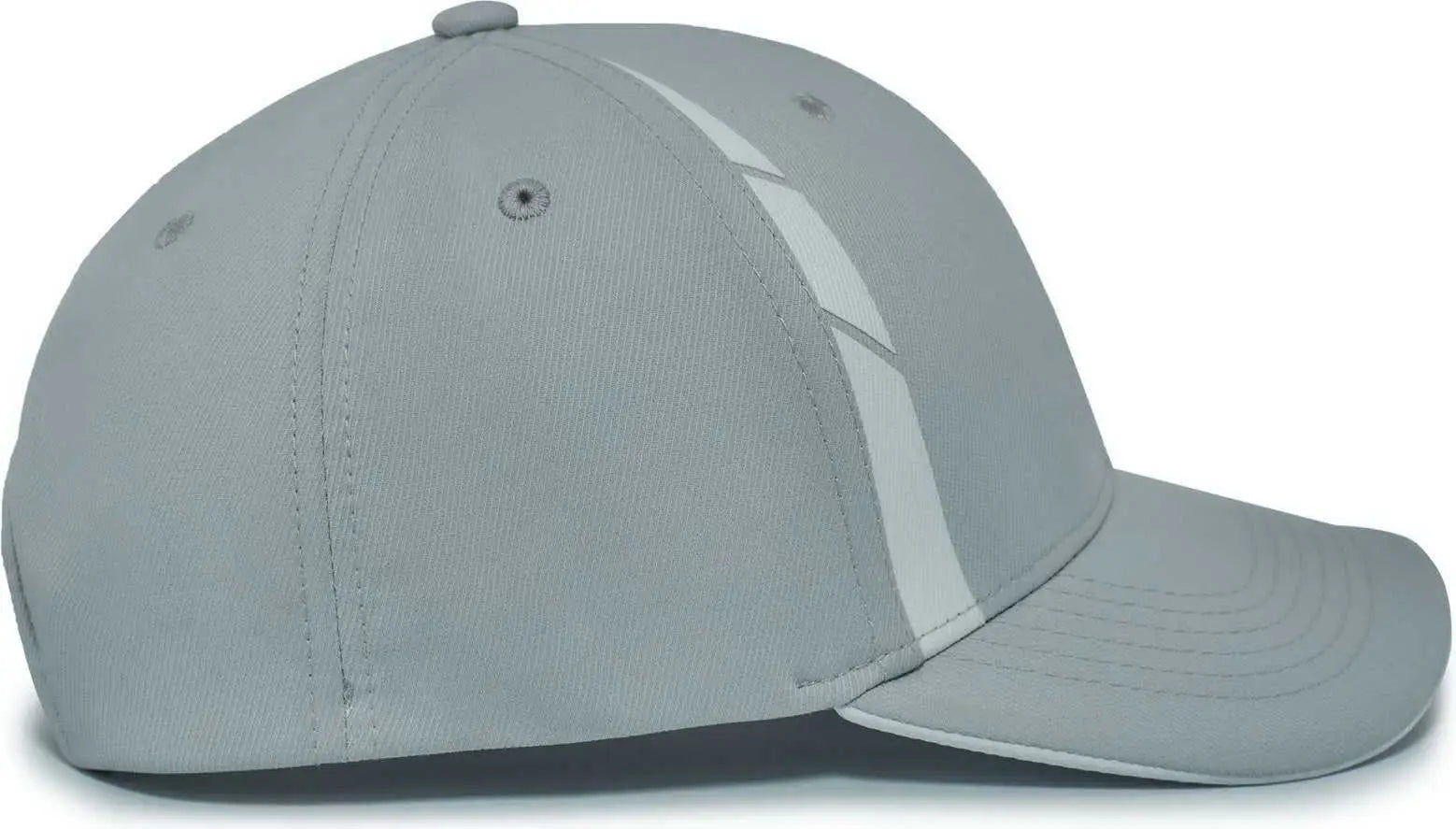 Pacific Headwear P303 Coolcore Sideline Snapback Cap - Silver White - Silver White / 7’’ - 7 7/8’’