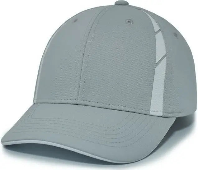 Pacific Headwear P303 Coolcore Sideline Snapback Cap - Silver White - Silver White / 7’’ - 7 7/8’’