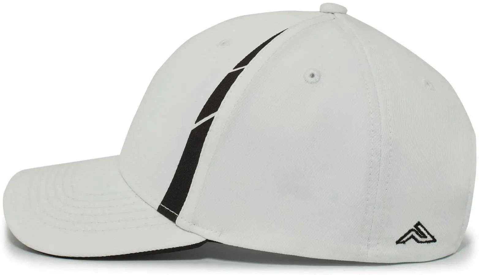 Pacific Headwear P303 Coolcore Sideline Snapback Cap - White Black - White Black / 7’’ - 7 7/8’’