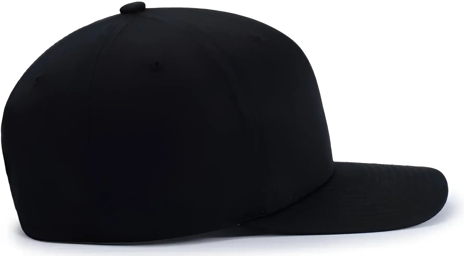 Pacific Headwear P322 Poly/Cotton Snapback Cap - Black