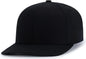 Pacific Headwear P322 Poly/Cotton Snapback Cap - Black - Black / 6 1/2’’ - 7’’