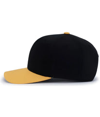 Pacific Headwear P322 Poly/Cotton Snapback Cap Black Gold
