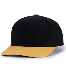 Pacific Headwear P322 Poly/Cotton Snapback Cap Black Gold Black Gold / 6 1/2’’ 7’’