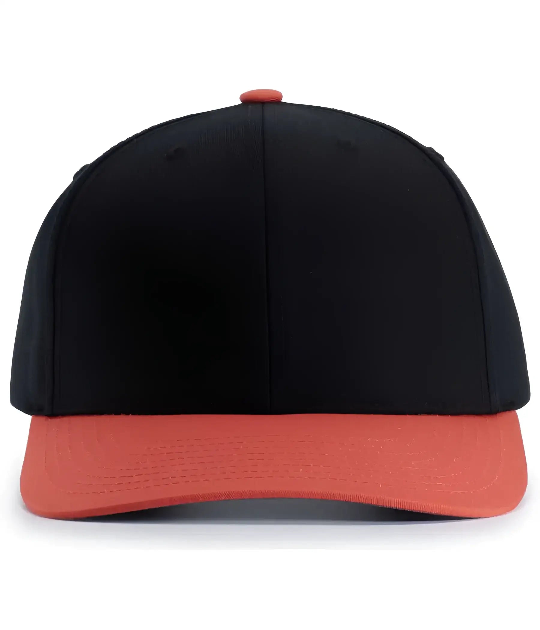 Pacific Headwear P322 Poly/Cotton Snapback Cap - Black Orange