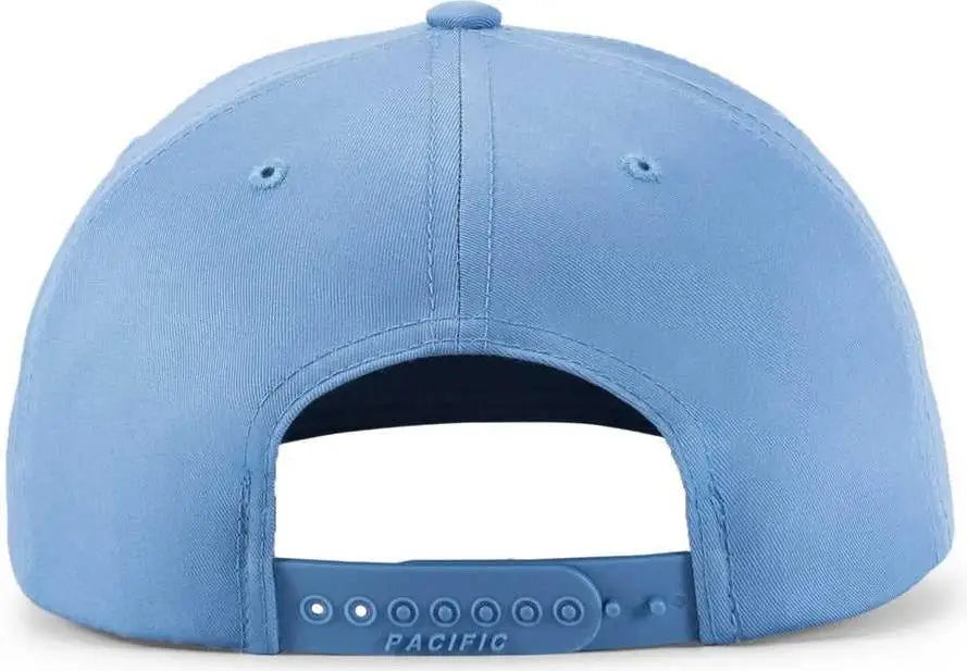 Pacific Headwear P322 Poly/Cotton Snapback Cap - Columbia Blue