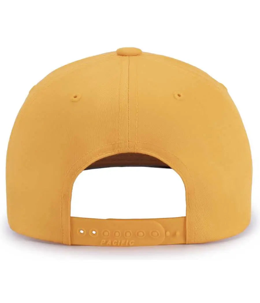 Pacific Headwear P322 Poly/Cotton Snapback Cap - Gold