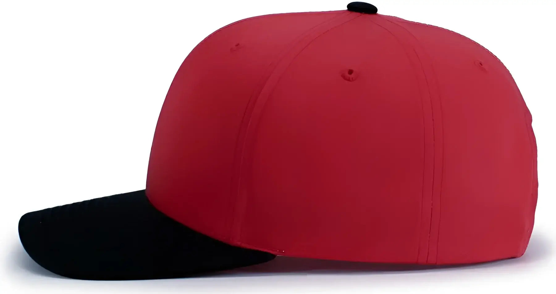 Pacific Headwear P322 Poly/Cotton Snapback Cap - Red Black
