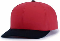 Pacific Headwear P322 Poly/Cotton Snapback Cap Red Navy Red Navy / 6 1/2’’ 7’’