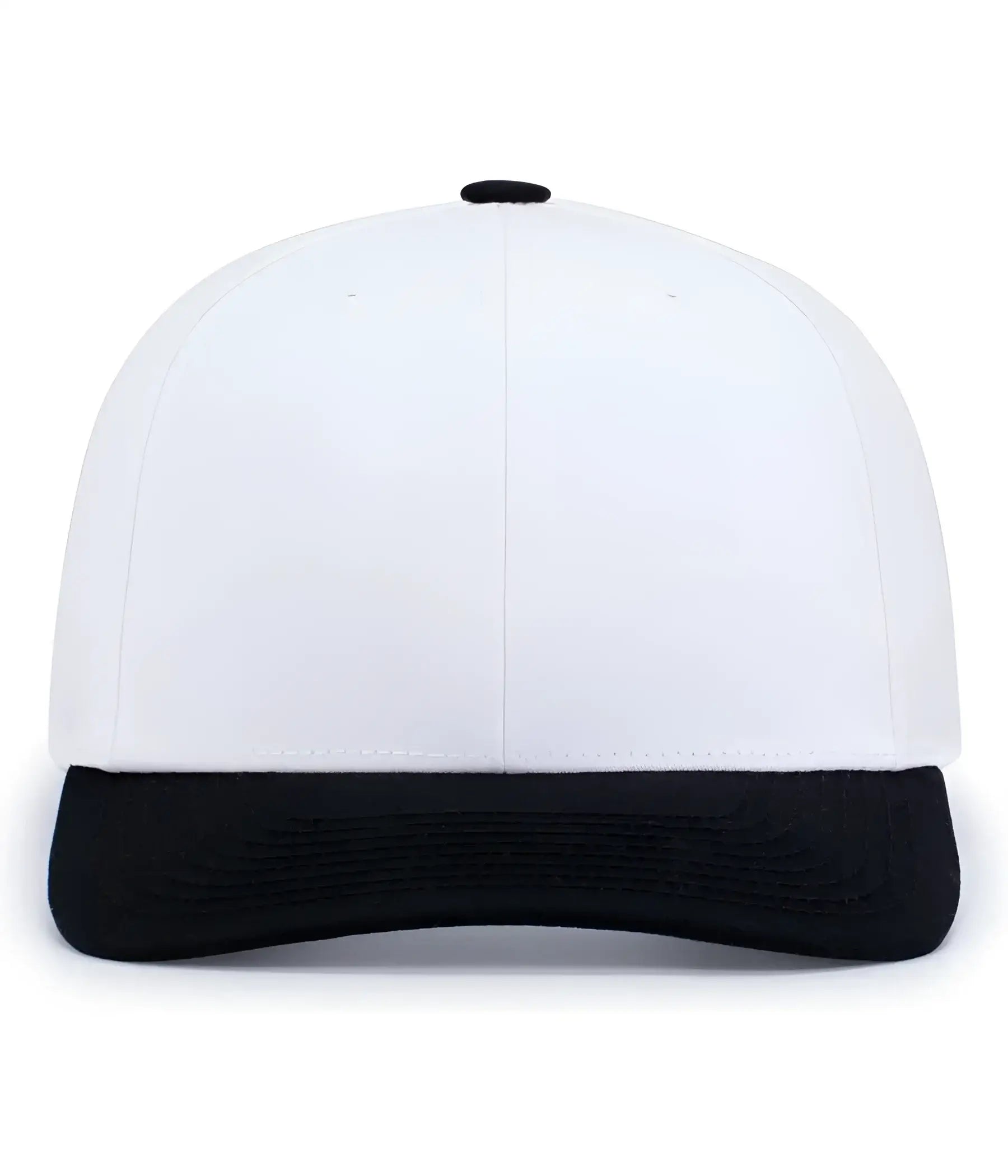 Pacific Headwear P322 Poly/Cotton Snapback Cap - White Black