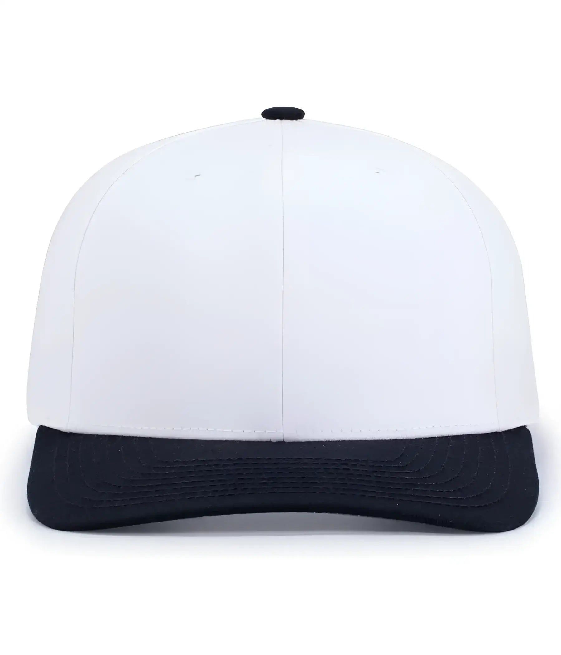 Pacific Headwear P322 Poly/Cotton Snapback Cap - White Navy