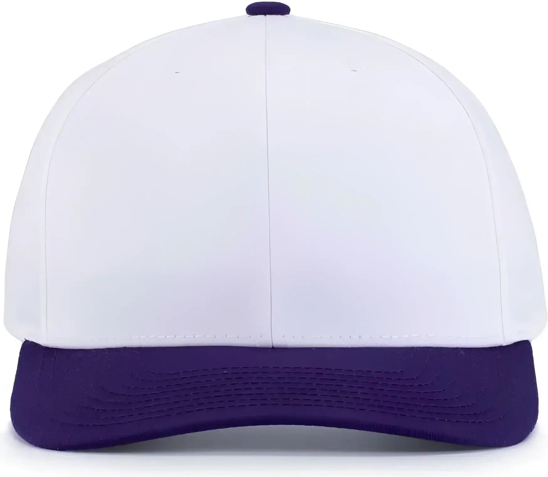 Pacific Headwear P322 Poly/Cotton Snapback Cap - White Purple