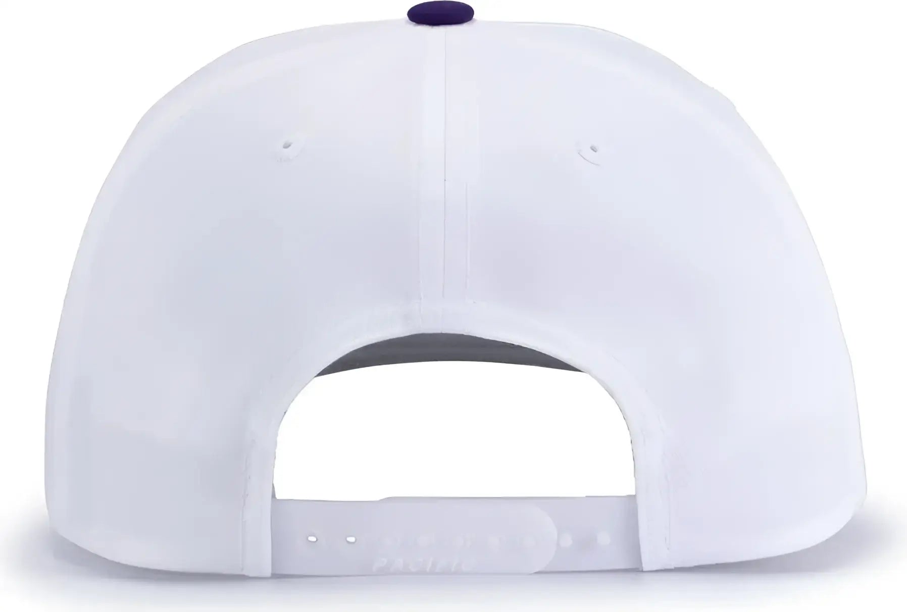 Pacific Headwear P322 Poly/Cotton Snapback Cap - White Purple