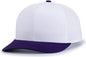 Pacific Headwear P322 Poly/Cotton Snapback Cap - White Purple - White Purple / 6 1/2’’ - 7’’