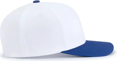 Pacific Headwear P322 Poly/Cotton Snapback Cap - White Royal