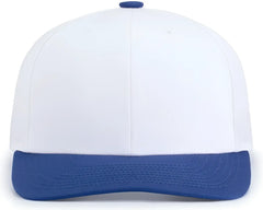 Pacific Headwear P322 Poly/Cotton Snapback Cap - White Royal