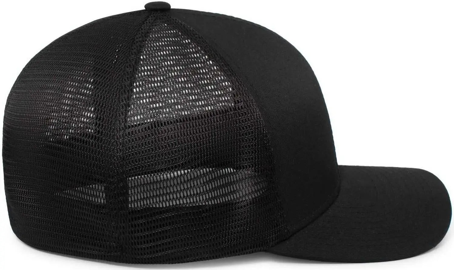 Pacific Headwear P401 Fusion Trucker Cap - Black