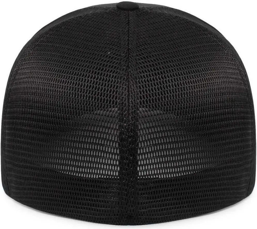 Pacific Headwear P401 Fusion Trucker Cap - Black