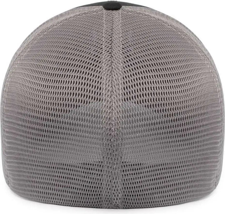 Pacific Headwear P401 Fusion Trucker Cap - Black Graphite Black