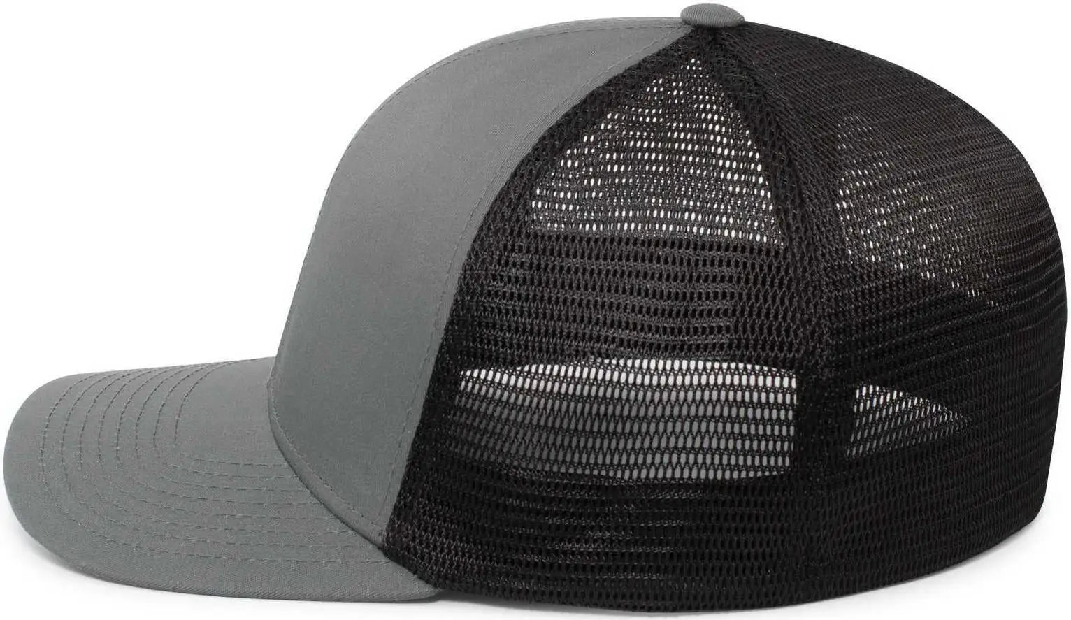 Pacific Headwear P401 Fusion Trucker Cap - Graphite Black Graphite