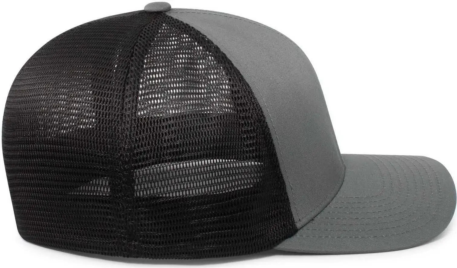 Pacific Headwear P401 Fusion Trucker Cap - Graphite Black Graphite