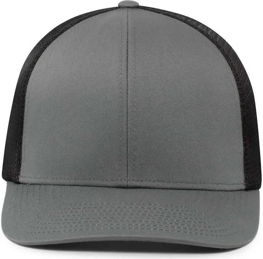Pacific Headwear P401 Fusion Trucker Cap - Graphite Black Graphite