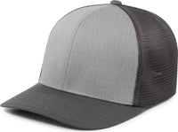 Pacific Headwear P401 Fusion Trucker Cap - Heather Grey Lt Charcoal Lt Charcoal - Gray / 6 1/2’’ 7’’
