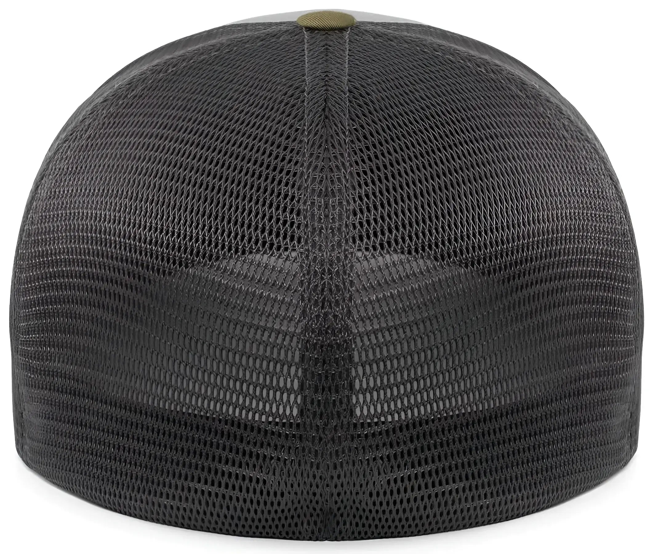 Pacific Headwear P401 Fusion Trucker Cap - Heather Grey Lt Charcoal Moss Green