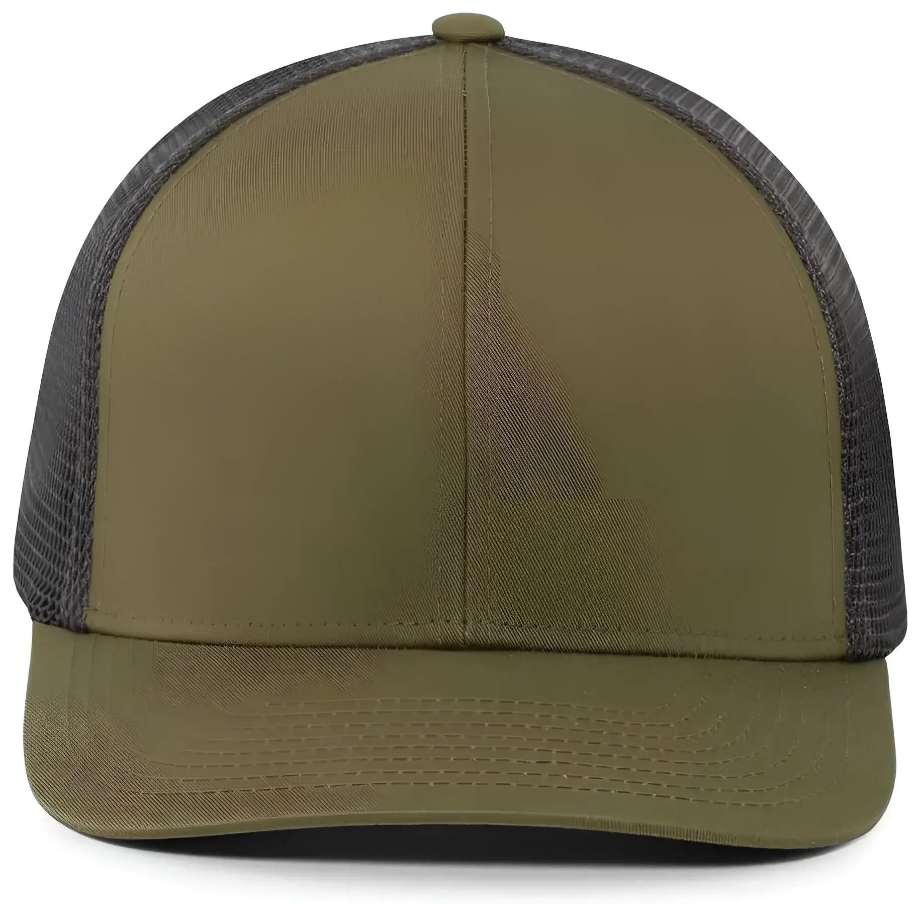 Pacific Headwear P401 Fusion Trucker Cap - Moss Green Lt Charcoal Moss Green