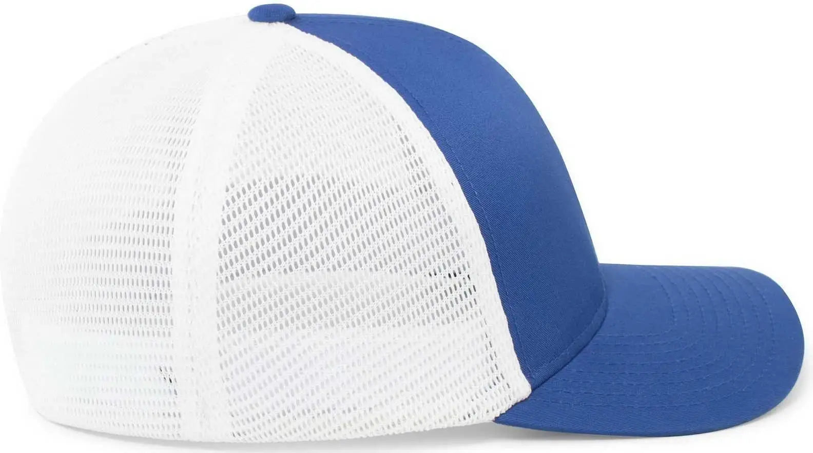 Pacific Headwear P401 Fusion Trucker Cap - Royal White Royal