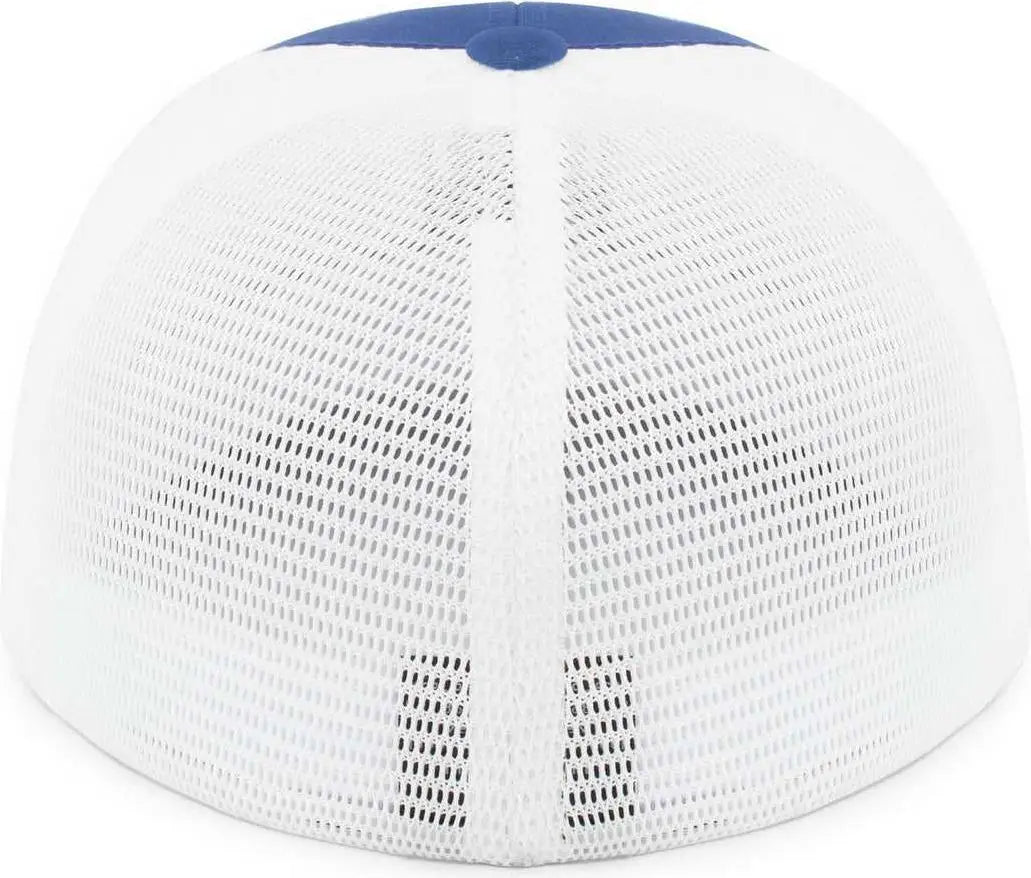 Pacific Headwear P401 Fusion Trucker Cap - Royal White Royal
