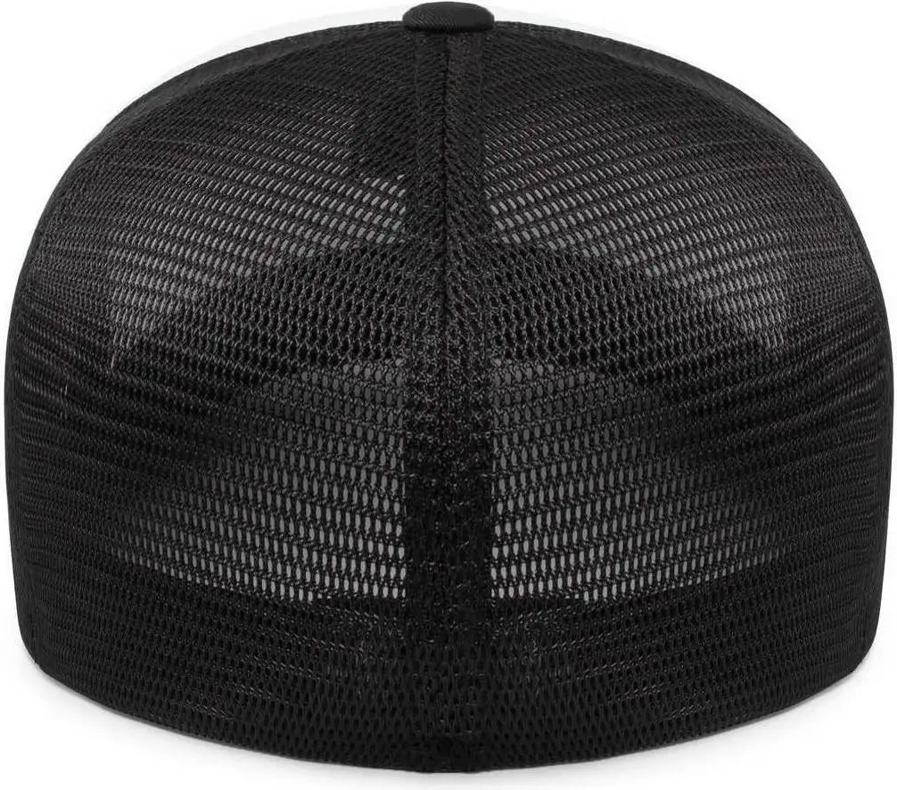 Pacific Headwear P401 Fusion Trucker Cap - White Black Black