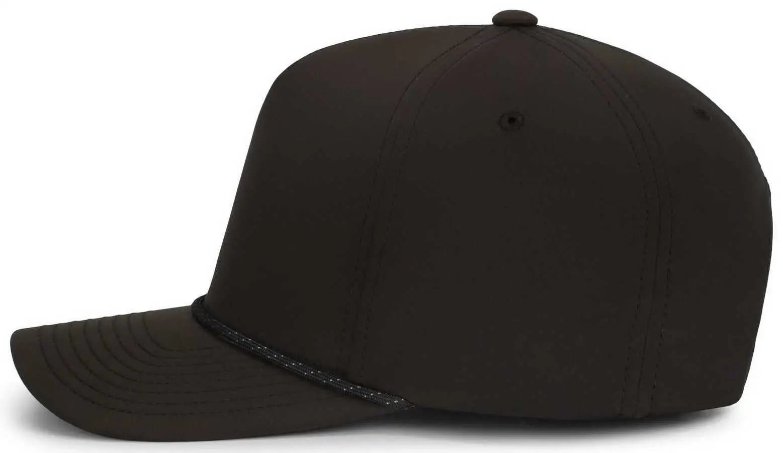 Pacific Headwear P421 Weekender Cap - Black Black White - Black White / 7’’ 7 7/8’’