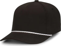 Pacific Headwear P421 Weekender Cap - Black White Black - Black White / 7’’ 7 7/8’’
