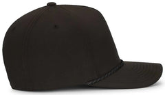 Pacific Headwear P421 Weekender Cap - Black Black White - Black White / 7’’ 7 7/8’’