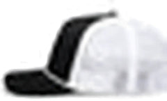 Pacific Headwear P423 Weekender Trucker Cap - Black White Black - Black White / 7’’ 7 7/8’’