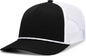 Pacific Headwear P423 Weekender Trucker Cap - Black White Black - Black White / 7’’ 7 7/8’’