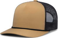 Pacific Headwear P423 Weekender Trucker Cap - Buck Lt Charcoal Buck - Brown Gray / 7’’ 7 7/8’’