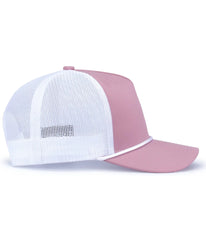 Pacific Headwear P423 Weekender Trucker Cap - Dusty Maroonuve White - Dusty Maroonuve White / One Size Fits Most