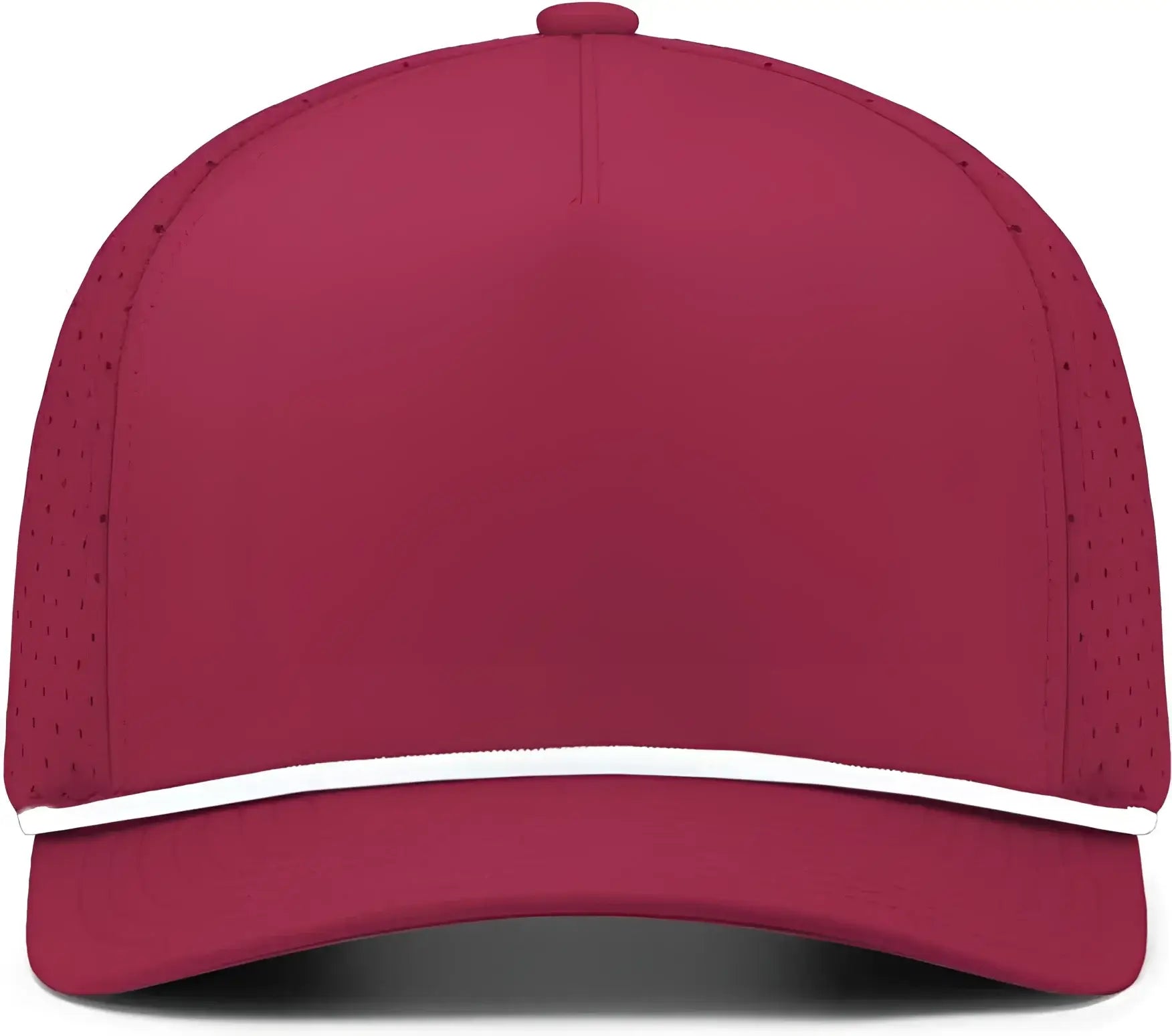 Pacific Headwear P424 Weekender Perforated Snapback Cap - Berry White - Carinal White / 7’’ 7 7/8’’