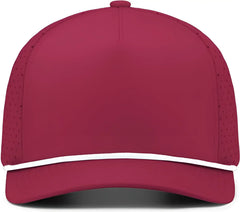 Pacific Headwear P424 Weekender Perforated Snapback Cap - Berry White - Carinal White / 7’’ 7 7/8’’